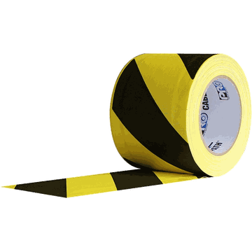 Cable Path tape, yellow safety stripes